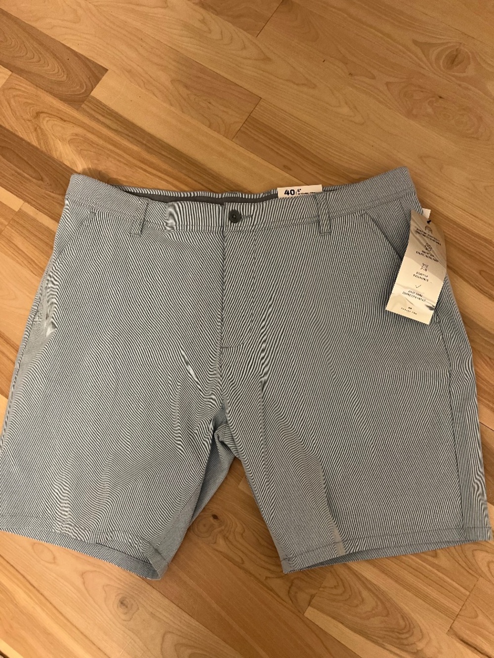 Men's Seersucker Blue Stripe Shorts